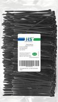 HS Patvarūs plastikiniai Zip Ties 4 colių (urmu-1000 pakuotė) Mažos Zip Ties plonas 18 svarų savaime užsifiksuojančių nailono Ties elektronikos organizatoriaus, vielos Zip Ties juoda
