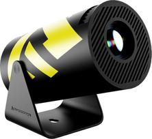 HY300 Pro nešiojamas mini projektorius su "WiFi 6" ir "Bluetooth 5.0" išmaniuoju projektoriumi 1080P palaikomas 4K vaizdo projektorius su integruotu "Android 11.0" (geltonas)