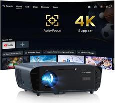 Išmanusis 4K projektorius su sertifikuotomis programėlėmis DB Audio TOF Automatinis fokusavimas 2400 ANSI Projektorius Dienos šviesos 4K HDR projektorius su GTV, NFC, "WiFi6", "Bluetooth 5.4", HDMI ARC, skirtas namų kinui / lauko filmams Žaidimų lubos
