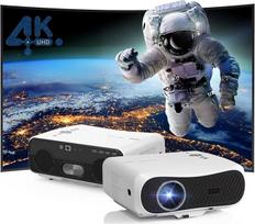 Išmanusis 4K projektorius LED dienos šviesos projektorius 2400 ANSI HDR 10+ su "WiFi "6 "Bluetooth" 5.4 HDMI eARC/CEC, ToF automatinis fokusavimas 40 W garsiakalbis DB Audio, skirtas namų kinui, kino vakarams, žaidimams, miegamajam ir fitnesui