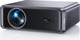 Išmanusis projektorius, suderinamas su "Netflix" programėle ir "Dolby", automatinis fokusavimas ir trapezoidinė korekcija, 1000 ANSI, 4K namų kino projektorius, "WiFi6 Bluetooth", "Full HD" 1080P mini projektorius 4K, skirtas kelionėms ir lauko filmams