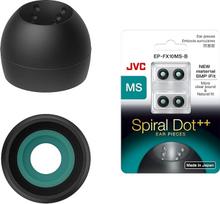 JVC EP-FX10 4 pakuotės nuo mažų iki didelių spiralinių ausinių tinka daugeliui JVC modelių (vidutinės)