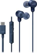 JVC HA-FR29UC-A USB-C ausinės, DA keitiklis, Hi-Res Audio, mikrofonas su nutildymo jungikliu, patogūs silikoniniai ausų kištukai, 3 mygtukų nuotolinio valdymo pultelis, Plug & Play, skirtos kompiuteriui / išmaniajam telefonui / žaidimams, mėlynos spalvos