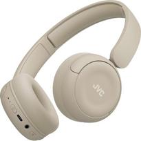 JVC HA-S59W-C belaidės ausinės su 50 valandų veikiančia baterija, minkštais ausų kilimėliais, sulankstomu dizainu, "Bluetooth 5.3", daugiataškiu, programėlių ekvalaizeriu ir mikrofonu - matinės smėlio spalvos