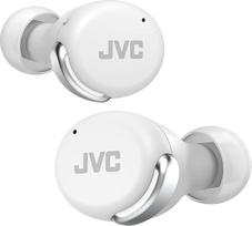 JVC HA-Z330T-W - kompaktiškos belaidės ausinės su aktyviu triukšmo slopinimu, lengvos, stilingo dizaino, BT 5.2, (IPX4), 21 val. trukmės, mažo užlaikymo režimas žaidimams, (baltos spalvos), į ausis
