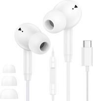 Kabelgebundene Kopfhörer USB C für iPhone 17 Pro Max 16 Plus 16e 15, Typ C Kopfhörer mit Mikrofon für Samsung Galaxy S25 Ultra S24 S23 S22 A16 A17 5G A26 A36 A54 A55 A56, In-Ear-USB-C-Ohrhörer mit