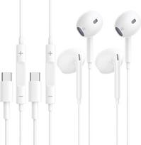 Kabelgebundene Kopfhörer USB C für iPhone 17, 16, 15, In-Ear-Kopfhörer, kabelgebunden, USB C, iPhone Kopfhörer mit Lautstärkeregler und Mikrofon für Samsung Galaxy S23 S22 S22 S21 FE iPad Pro Huawei