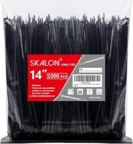Kabelių raiščiai 14" (1000 vnt.), juodos spalvos, atsparūs UV spinduliams, skirti naudoti patalpose ir lauke SKALON