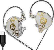 KAMINRUN ND Venus In-Ear Monitor ausinės, 10 mm dvigubo magnetinio dinaminio vairuotojo IEM ausinės, HiFi laidinės žaidimų ausinės, 2 kontaktų nuimamas kabelis (be mikrofono, kristalo, 3,5 mm kištuko)