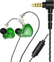 KAMINRUN FEDAI DX2 In-Ear Monitor ausinės, IEM HiFi laidinės In-Ear ausinės su 1DD, įtraukiantis bosų garsas dainininkams, muzikantams, scenai, būgnininkams bažnyčioje (su mikrofonu, žalios spalvos)
