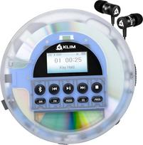 KLIM Nomad CD grotuvas "Bluetooth" - nešiojamasis CD grotuvas "Discman" su ilgai veikiančia baterija - su ausinėmis - CD-R, CD-RW, MP3 - su TF skaitytuvu, FM radiju - idealiai tinka automobiliams - nešiojamasis CD grotuvas "Diskman