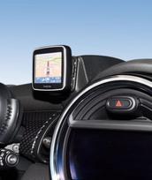 KUDA mobiliojo telefono laikiklis "Mini" nuo 2014 m. (F55/F56) - telefono laikiklis išmaniesiems telefonams, mobiliesiems telefonams, GPS ir kitiems įrenginiams - dirbtinės odos laikiklis, juodas, 5545