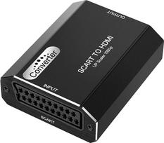 KUYIA "Scart" į HDMI garso ir vaizdo konverteris, aliuminio korpuso "Scart" į HDMI išvesties adapteris, HD 720P/1080P perjungimo garso ir vaizdo konverteris HDTV monitoriui, STB, VHS, "Xbox", PS3, "Sky
