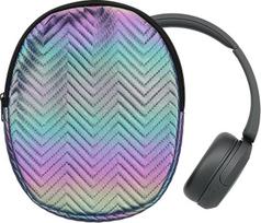 kwmobile "Sony" WH-CH520 / WH-CH510 / MDR-ZX110 ausinių dėklas, pagamintas iš metalinės dirbtinės odos ir nailono - įvairiaspalvis