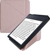 kwmobile Case Compatible with Kobo Libra 2 Case - Faux Leather Case - eReader Protective Case - Cover Rose Gold
