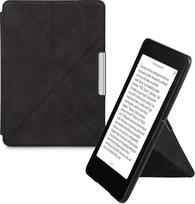 kwmobile dėklas, suderinamas su "Amazon Kindle Paperwhite" - dirbtinės odos elektroninės skaityklės apsauginis dėklas (skirtas modeliams iki 2017 m.) - juodas