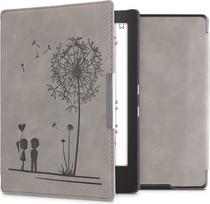 kwmobile Dėklas, suderinamas su "Kobo Aura H2O Edition 1" Dėklas - dirbtinės odos viršelis - Dandelion Love Grey