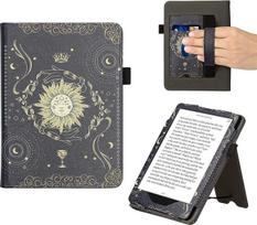 kwmobile Flip Case Compatible with Amazon Kindle Paperwhite 11th Generation 2021 Case - Flip Case for Kindle Paperwhite Case with Wrist Strap - Taro kortos