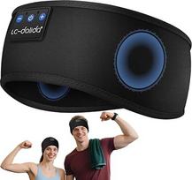 LC-dolida Miego ausinės su mikrofonu "Bluetooth", itin minkštos miego ausinės Sportinės ausinės vyrams ir moterims, ausinės su mikrofonu treniruotėms, bėgiojimui, jogai