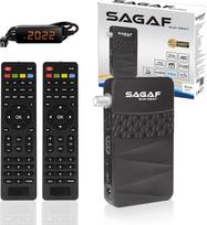 LEYF & Sagaf SUD-0507 mini palydovinis imtuvas - DVB-S2 | ARD ir ZDF SD išjungimas - Palydovinis imtuvas - Full HD 1080p skaitmeninis imtuvas (HDTV, USB) Astra Hotbird Türksat + 2x nuotolinio valdymo pultas