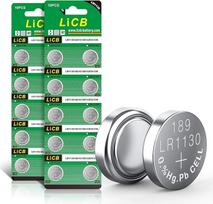 LiCB 20 x LR1130 AG10 1,5 V šarminės laikrodžio baterijos