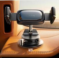 LISEN Savaime besireguliuojantis mobiliojo telefono laikiklis automobilyje, mobiliojo telefono laikiklis automobilyje su snapmount vakuuminiu siurbtuku, 360° pasukamas automobilinis laikiklis iPhone 17 Pro Max, Galaxy S26 Ultra, skirtas daugumai dėklų