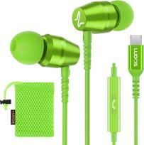 LUDOS OMNITONE USB C ausinės, 5 metų garantija iPhone 17 16 15 Pro Max Plus Air Samsung Galaxy S24 S23 Ultra S22 S21 FE S20 A53 A54, USB C tipo ausinės su mikrofonu į ausis su kabeliu