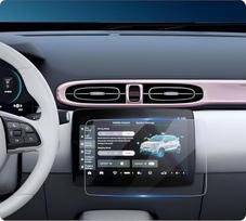 LUWU suderinama su Leapmotor T03 2024 2025 2026 Navigation Ekrano apsauga 10,1 colio GPS HD grūdinto stiklo ekrano apsauga nuo pirštų atspaudų 9H atspari įbrėžimams T03 Priedai