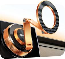 Magnetinis automobilinis telefono laikiklis - VMAG S3 2026 su metaline dvigubai sulankstoma rankena ir išplėstu diapazonu, suderinamas su "iPhone 17 Pro Max", 16-12 ir "Android" (su magnetiniu žiedu), oranžinis