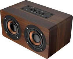 Medinis "Bluetooth" garsiakalbis, retro, belaidis, nešiojamas, su FM radiju, "HiFi", muzika, laikrodis, stereo žadintuvas, žemų dažnių garsiakalbis, laisvų rankų įranga, namų dekoracija susitikimui, sodui