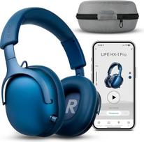 MEDION ausinės HX-1 Pro (belaidės, hibridinės aktyvaus triukšmo slopinimo ANC, "Bluetooth 6.0", belaidės, 7+1 ekvalaizerio nustatymai, iki 190 valandų baterijos veikimo laikas, IPX4 apsauga nuo purslų) mėlynos spalvos