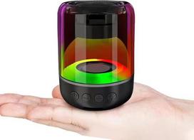 Mini Korano garsiakalbio lempa, skaidrus 3D korpusas su vandens bangų šviesa, "Bluetooth 5.0", HD 360° erdvinis garsas ir bosai, APP / nuotolinis valdymas, 18 įrašų ir 15 kalbų