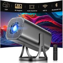 Mini projektorius 4K 1080P, mini projektorius Nešiojamasis 22000L Android 12.0 su WiFi 6 Bluetooth 5.4, projektorius Mažas projektorius Automobilinis Keystone 270° pasukimas Suderinamas HDMI, TF kortelė, USB, Nešiojamasis kompiuteris namams