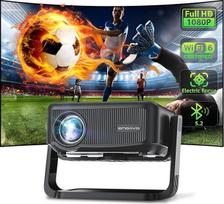 Mini projektorius 4K palaikomas 360° pasukamas/3S variklio fokusavimas: 25000LM 1080P HD, vaizdo projektorius WiFi6 Bluetooth 5.2 Projektorius 70% priartinimas: trapecijos korekcija ONOAYO projektorius Lauko namų kinas HDMI/TV