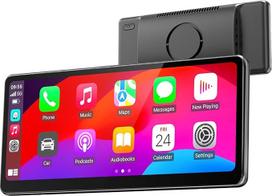 MINIX 2026 Visiškai laminuotas ekranas 60 kadrų per sekundę Nešiojamasis belaidis "CarPlay" automobilinis radijas 8,9 colio 1920 x 720 HD jutiklinis ekranas, skirtas "CarPlay" ir "Android" automobiliniam radijo imtuvui, palaiko vairo valdymą