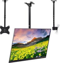 Monitoriaus ir televizoriaus lubų laikiklis, skirtas daugumai 14-42 colių mažų televizorių, sveriančių iki 30 kg, maks. VESA 200 x 200 mm, reguliuojamo aukščio lubinis televizoriaus laikiklis, skirtas spintoms ar šlaitiniam stogui