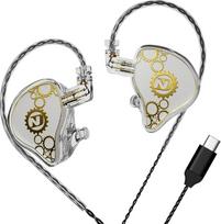 ND Venus 10 mm dvigubo magnetinio dinaminio vairuotojo IEM ausinės HiFi laidinės žaidimų ausinės 2 kontaktų nuimamas kabelis (be mikrofono, kristalas)