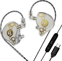 ND Venus 10 mm dvigubo magnetinio dinaminio vairuotojo IEM ausinės HiFi laidinės žaidimų ausinės 2 kontaktų nuimamas kabelis (su mikrofonu Crystal)