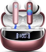 Nerunsa Bluetooth ausinės Sportas, 50 valandų trukmės ausinės su ENC triukšmo slopinimo mikrofonu, 2026 ausinės Belaidis Bluetooth, IP7 vandeniui atsparios belaidės ausinės