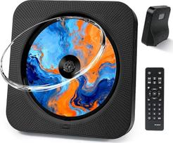 Nešiojamasis CD grotuvas su "Bluetooth 5.1", "Liphier" CD grotuvas su muzika, namų stalinis kompiuteris, CD grotuvas vaikams su "HiFi" garsiakalbiu, LED ekranas, FM radijas, USB/AUX ausinių lizdas (juodas)