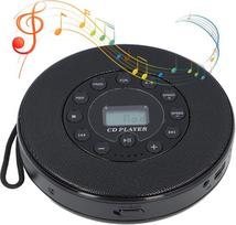 Nešiojamasis CD grotuvas su garsiakalbiu, įkraunamas "Bluetooth" CD grotuvas, įmontuotas mikrofonas namams, skirtas automobiliui, palaiko USB atmintinę (juodas)
