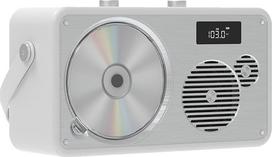 Nešiojamasis CD grotuvas su "Bluetooth", FM radiju, 2000 mAh įkraunama baterija, MP3 atkūrimu/USB/AUX įvestimi/ ausinių lizdu/ nuotoliniu valdymu, 10 W garsiakalbiu, kompaktiškas nešiojamasis CD grotuvas