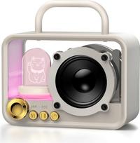 Nešiojamasis mini "Bluetooth" garsiakalbis su RGB žibintais, stereofoniniu garsu ir sodriais bosais, mielo dizaino belaidis "Bluetooth" garsiakalbis virtuvei, biurui, vakarėliui ir lauke - gimtadienio dovana