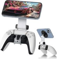 NEWZEROL Magnetinis mobiliojo telefono laikiklis, suderinamas su PS5 Dualsense valdikliu, reguliuojamas Mag-Safe laikiklis, skirtas iPhone ir Android telefonams, nuotolinio transliavimo žaidimams (ne valdiklis), juodas
