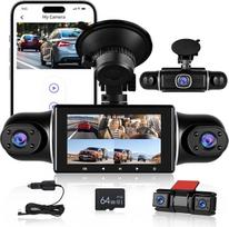 NHOPEEW 1080P 5 kanalų 360° Dash Cam - Dash Cam su dviem galinio vaizdo kameromis, vidaus ir priekiniais objektyvais - G jutiklio kilpos įrašymas, naktinis matymas, "WiFi" programėlės valdymas, parkavimo monitorius