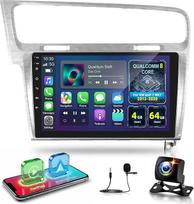 NHOPEEW Qualcomm 8 Core 4+64G automobilinis radijas VW Golf 7 MK7 2012-2020 - 10 colių radijo stotelė, palaikanti Carplay ir Android Car 5G WiFi ir GPS DSP 3D automobilinis Mėnulio ekranas, aušinimo ventiliatorius + galinio vaizdo kamera