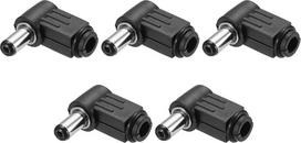 nuolatinės srovės maitinimo adapteris, 5,5 mm x 2,1 mm, 2,2 cm, nuolatinės srovės maitinimo lizdo kištuko adapterio jungtis, skirta nuolatinės srovės kabelio adapterio keitimui, juoda