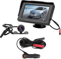 OBEST Automobilio atbulinės eigos kamera su 4,3 colių monitoriaus komplektu, IP67 vandeniui atspari parkavimo kameros parkavimo pagalbos sistema ir LCD ekrano rinkinys, skirtas 12 V automobiliams, autobusams, sunkvežimiams, transporteriams, nameliams ant