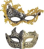 Oidea Paare Maskerade Masken: Elegantiškas Spitze venezianische Party Maske Halloween Kostüm Karneval Masken Set für Damen und Herren