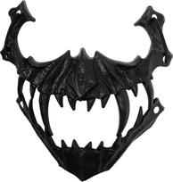 Oidea Unisex maskarado kamuolys kaukolės kaukė: juoda balta Helovino kaukolė pusė kaukė baisus su Fangs gotikos kaukolė vyrams moterims siaubo šalis Cosplay nuotrauka fotografavimas